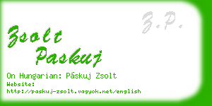 zsolt paskuj business card